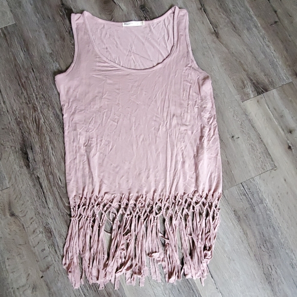 Heart Hips Tops - Heart Hips Fringe Bottom Tank Top